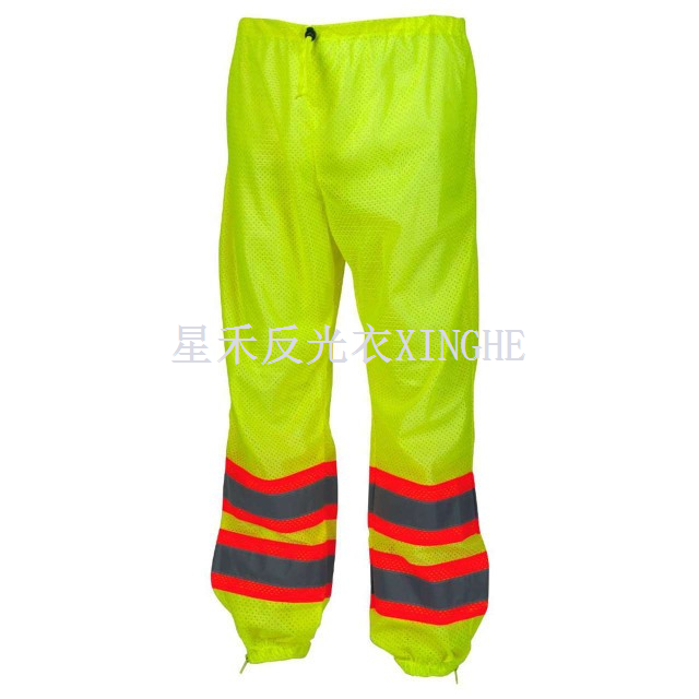 Kalhoty High Vis Lime s kontrastním lemem