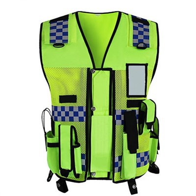 Reflexní policejní bezpečnostní vesta se zlepšenou viditelností