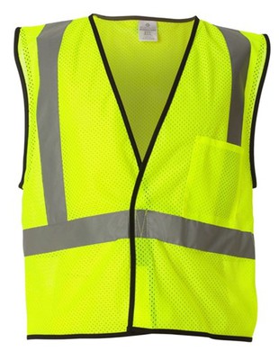 Ekonomická jednokapesní síťovaná vesta na suchý zip